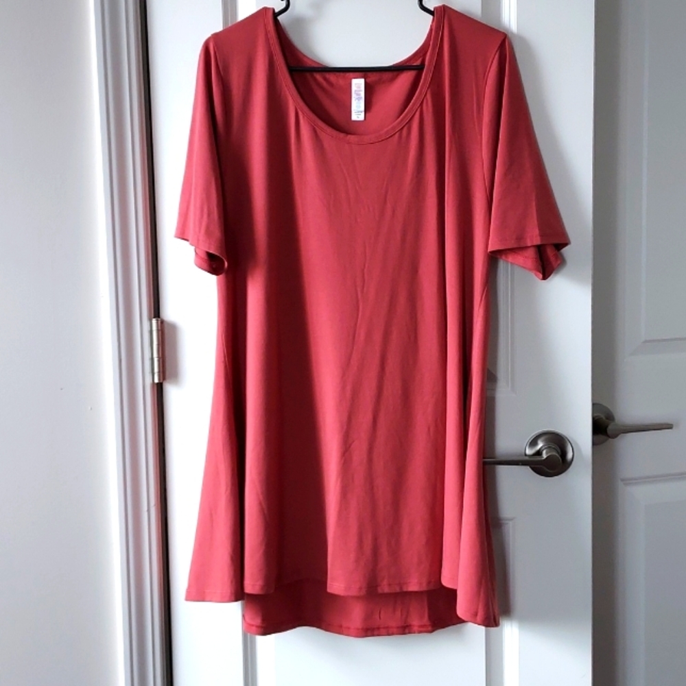 LuLaRoe short sleeve tee/dress peach xl